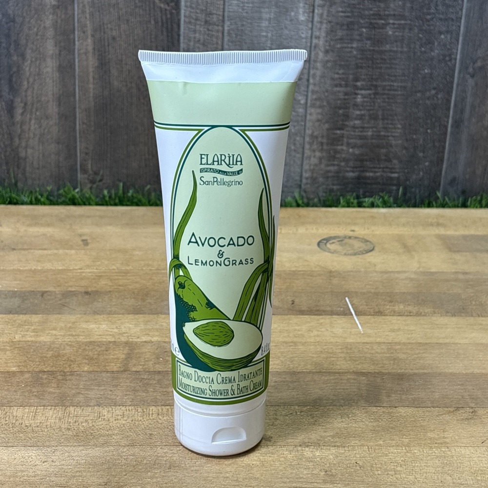 Elariia Avocado & Lemongrass Moisturizing Shower Bath Cream 8.4 oz NOS Sealed